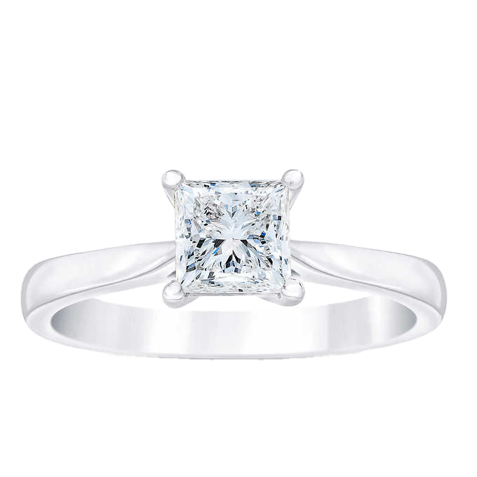 Princess Cut 1.00 ct VS2 Clarity, I Color Diamond Solitaire Ring