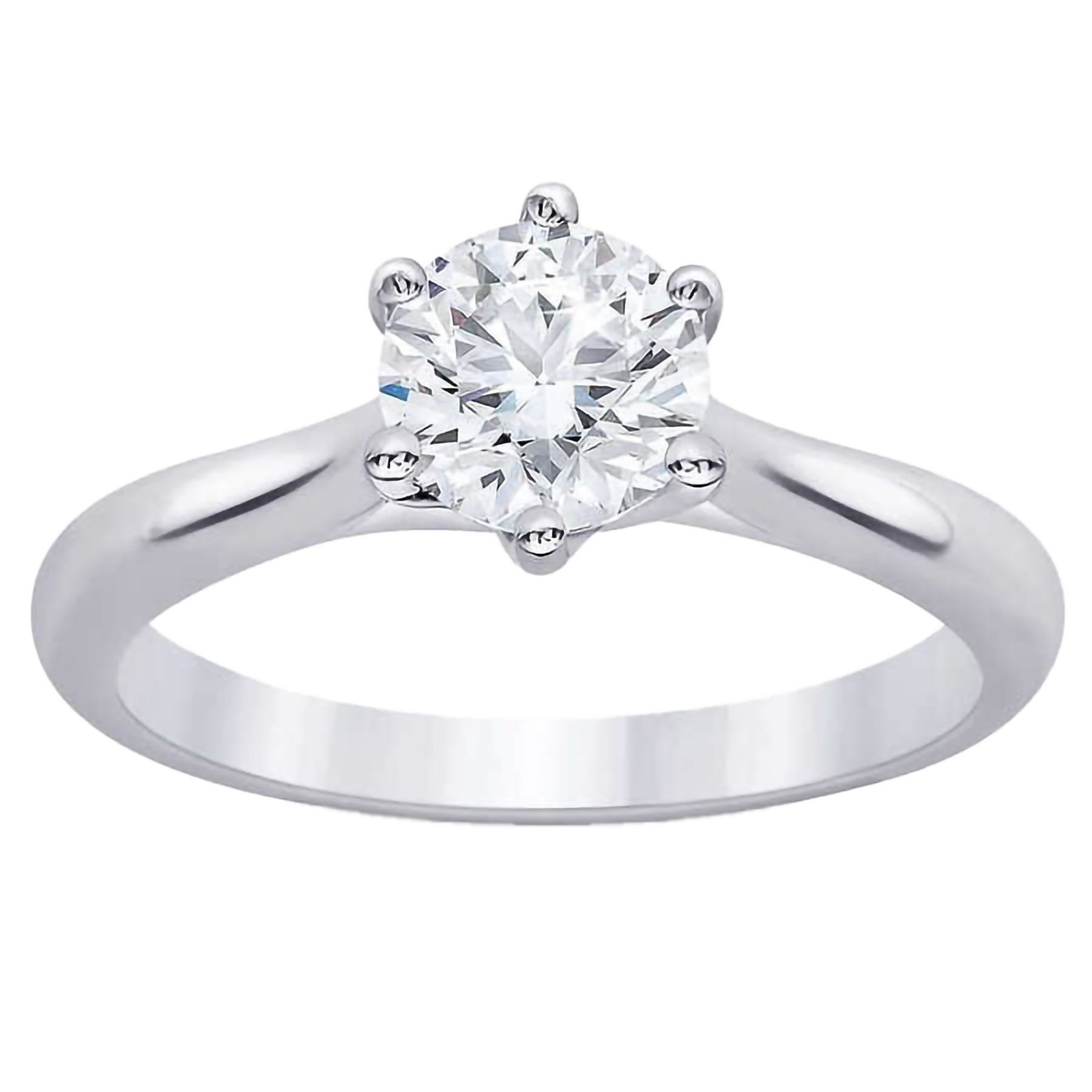 Round Brilliant 1.00 ct VS2 Clarity, I Color Diamond Platinum Solitaire Ring