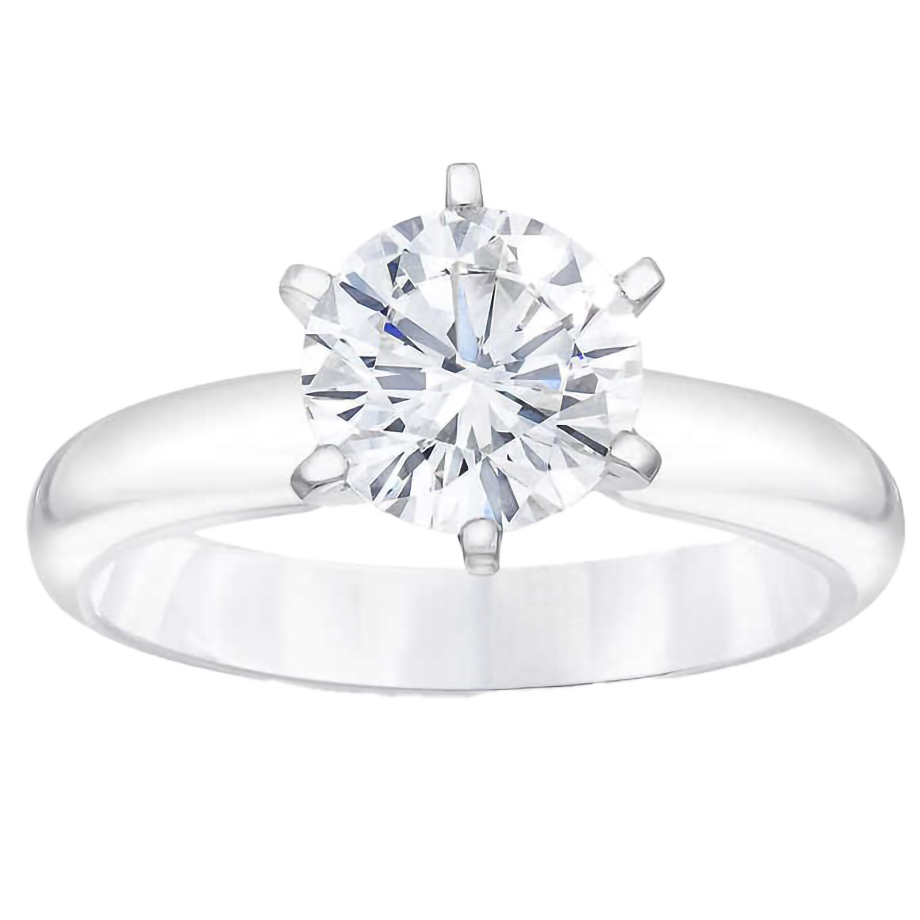 Round Brilliant 1.50 ct VS2 Clarity, I Color Diamond Platinum Solitaire Ring