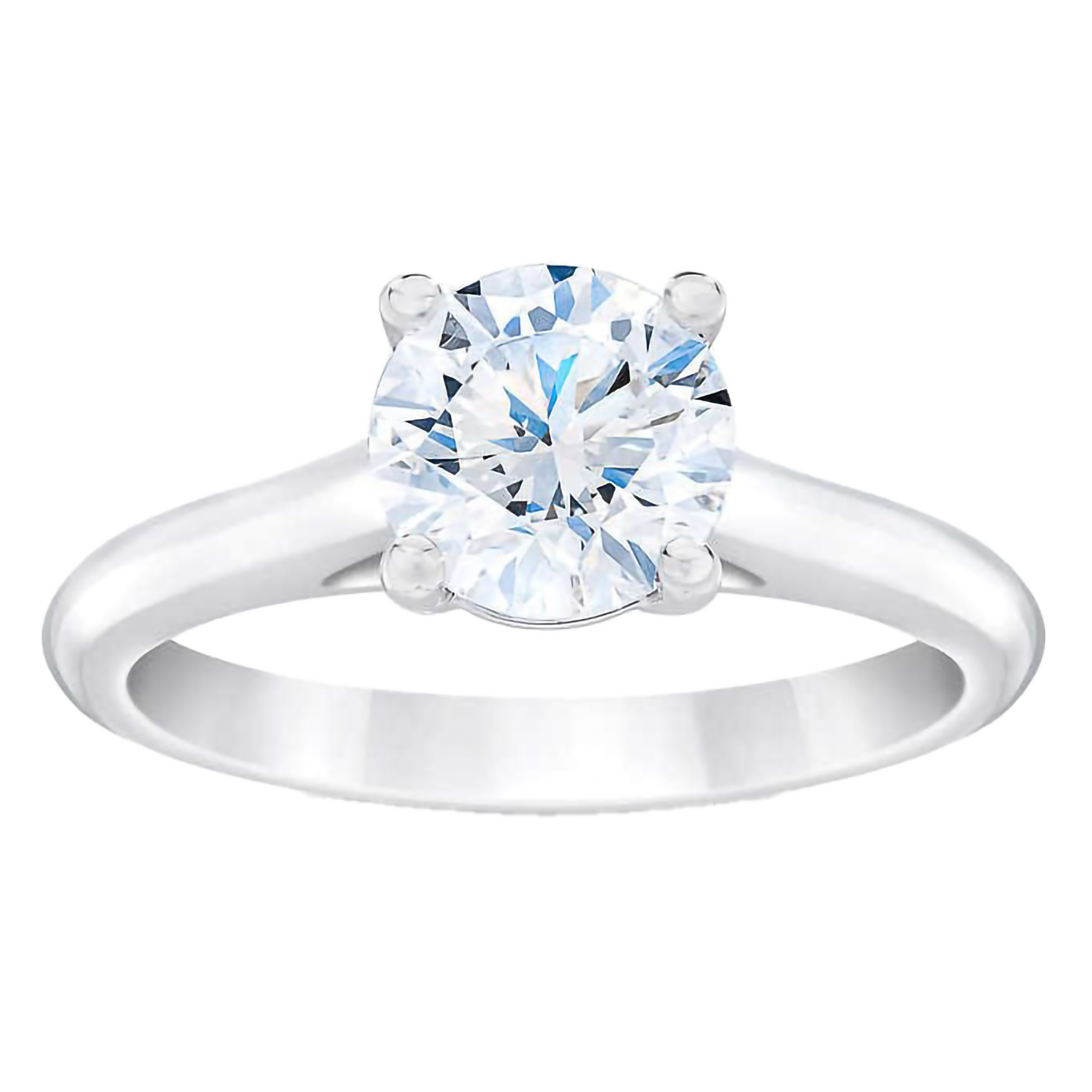 Round Brilliant 1.55 ct VVS1 Clarity, G Color Diamond Platinum Solitaire Ring