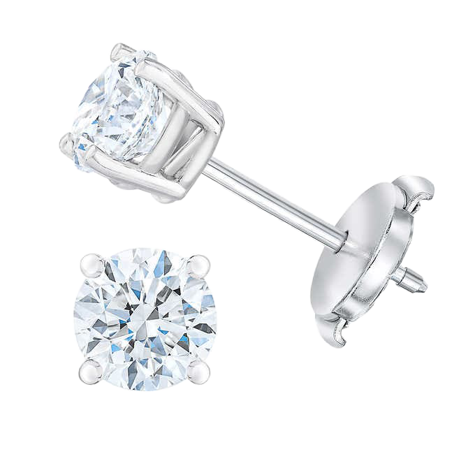Round Brilliant 1.80 ctw VS2 Clarity, I Color Diamond 14kt White Gold Stud Earrings