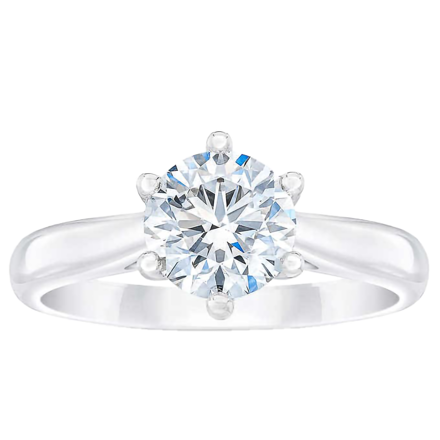 Round Brilliant 2.01 ct VVS1 Clarity, G Color Diamond Platinum Solitaire Ring