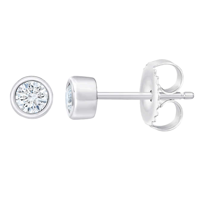 Round Brilliant 0.30 ctw VS2 Clarity, I Color Diamond 14kt Gold Stud Earrings
