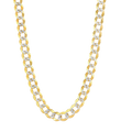 Yellow Gold Solid Pave Curb/Cuban Chain