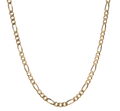 Yellow Gold Hollow Figaro Chain