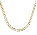 Yellow Gold Hollow Pave Mariner Chain