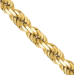 Yellow Gold Solid Diamond Cut Rope Chain