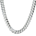 White Gold Solid Curb/Cuban Chain
