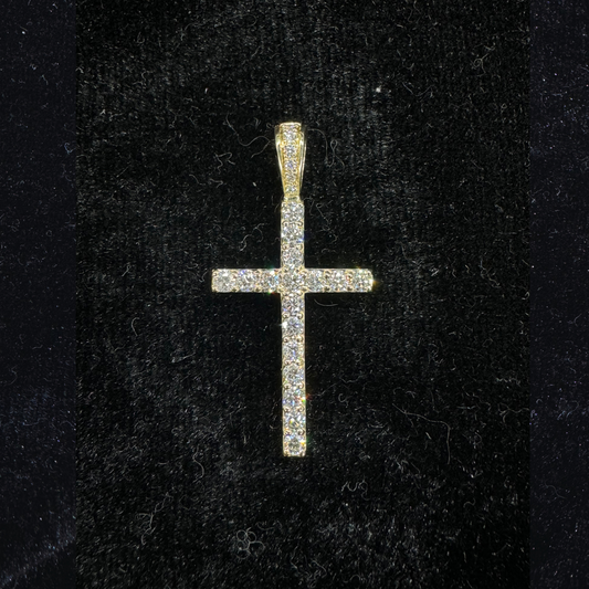 4hisGlory 14k Gold Diamond Cross (Full Of Diamonds)
