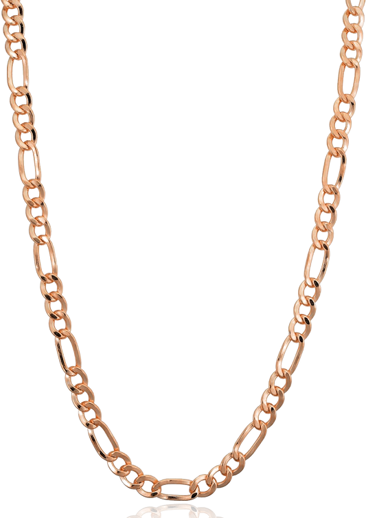 Solid Figaro Chain | Rose Gold