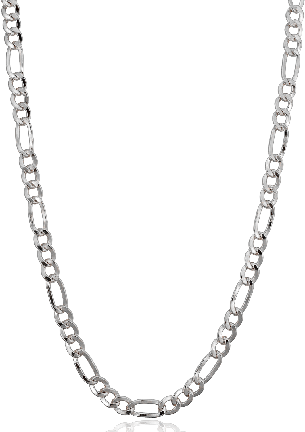 Solid Figaro Chain | White Gold