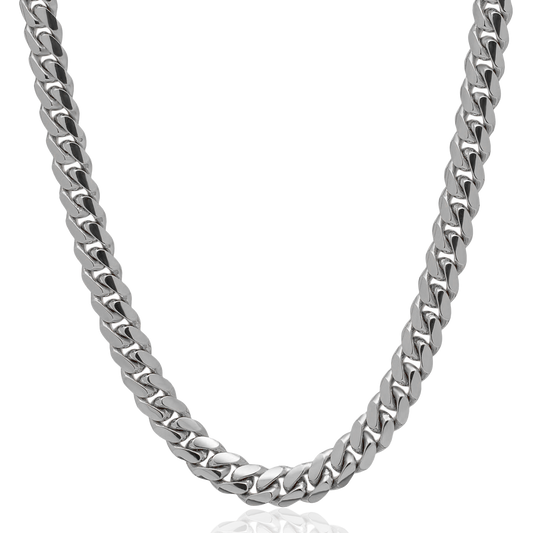 Solid Miami Cuban Chain | White Gold