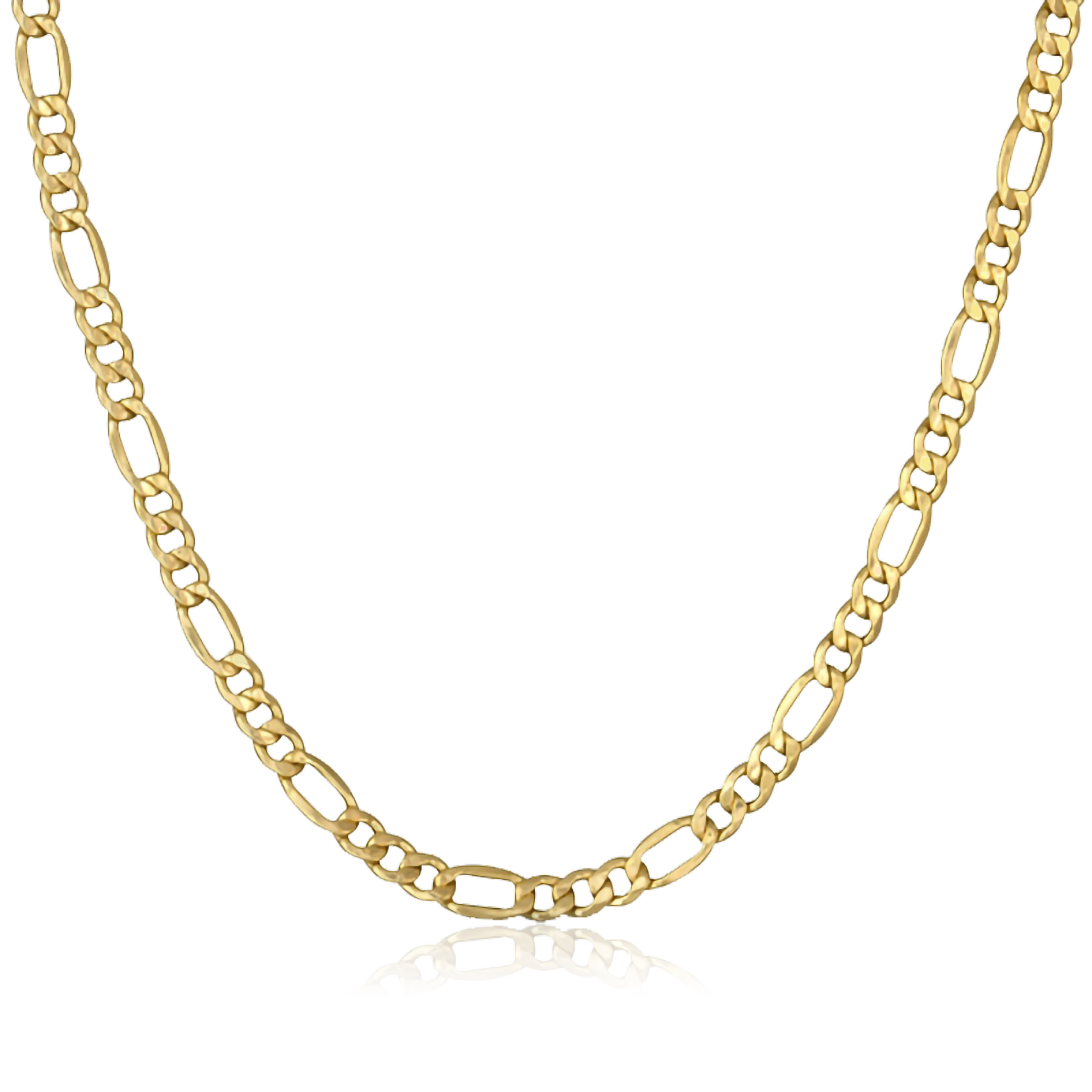 Hollow Figaro Chain | Yellow Gold