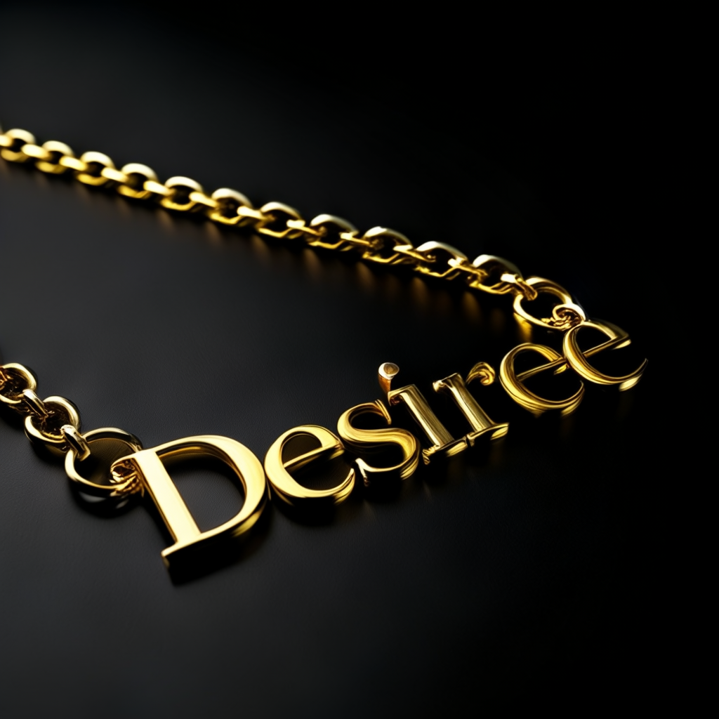 Personalized Gold Name with a Rolo Chain by 4HisGlory