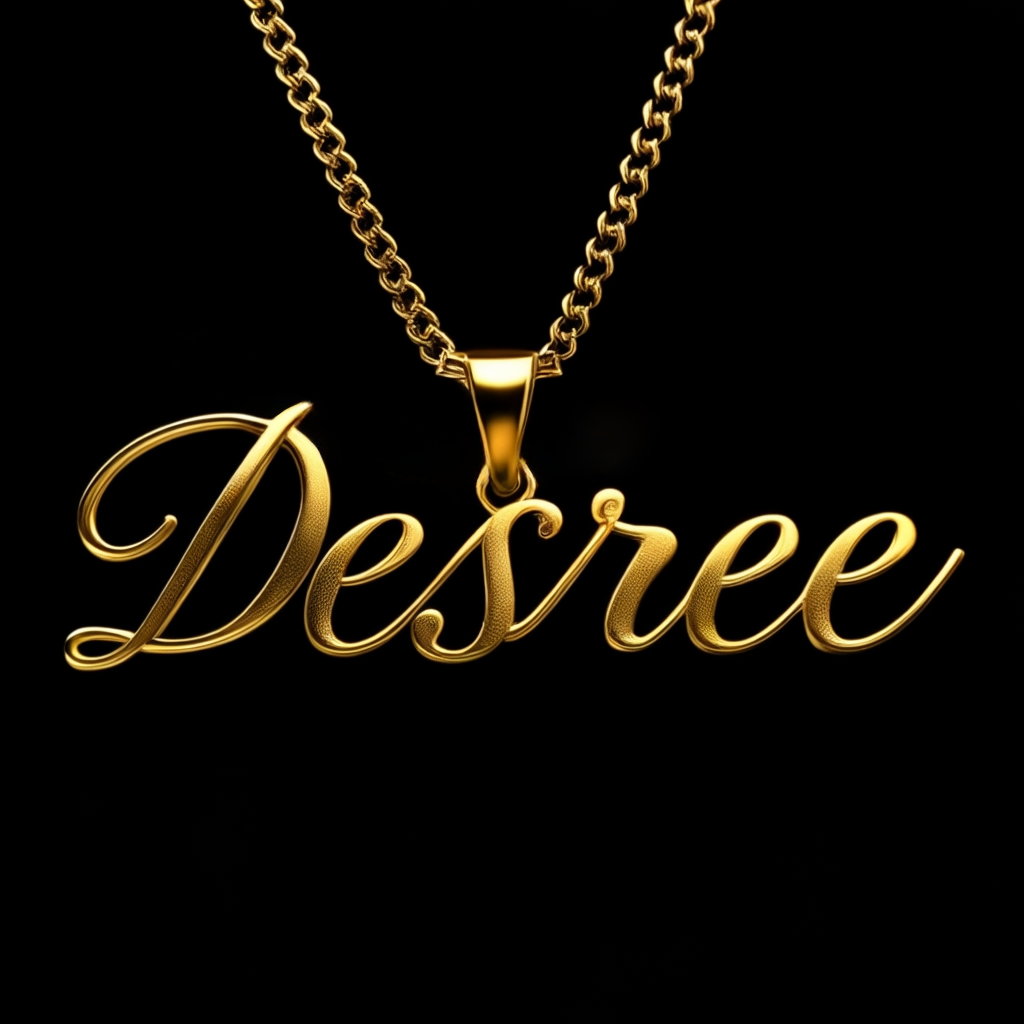 Personalized Gold Name with a Rolo Chain by 4HisGlory