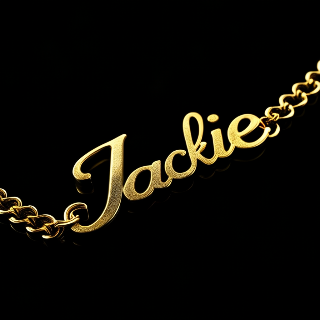 Personalized Gold Name with a Rolo Chain by 4HisGlory