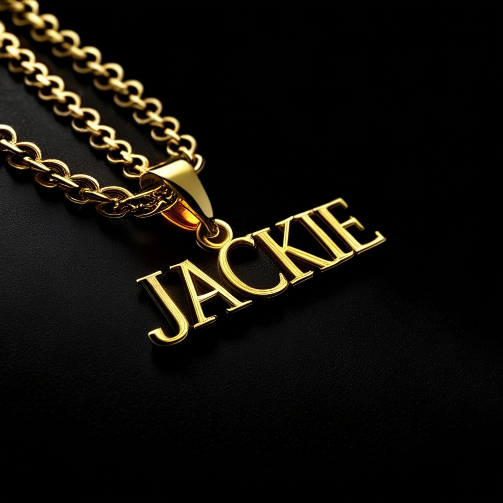 Personalized Gold Name with a Rolo Chain by 4HisGlory