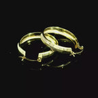 Diamond cut Hoops